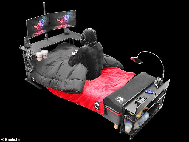 Японска компания създаде уникално легло за пристрастени геймъри (снимки)