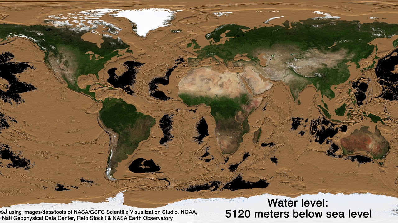 Учен показа как би изглеждала Земята, ако океаните пресъхнат (видео)