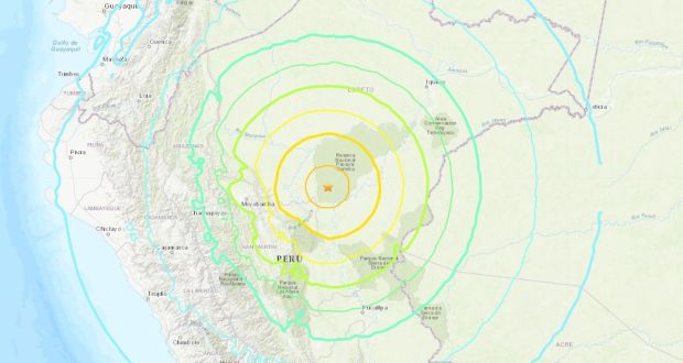 Земетресение с магнитуд 8,0 е регистрирано в Перу (видео и снимки)